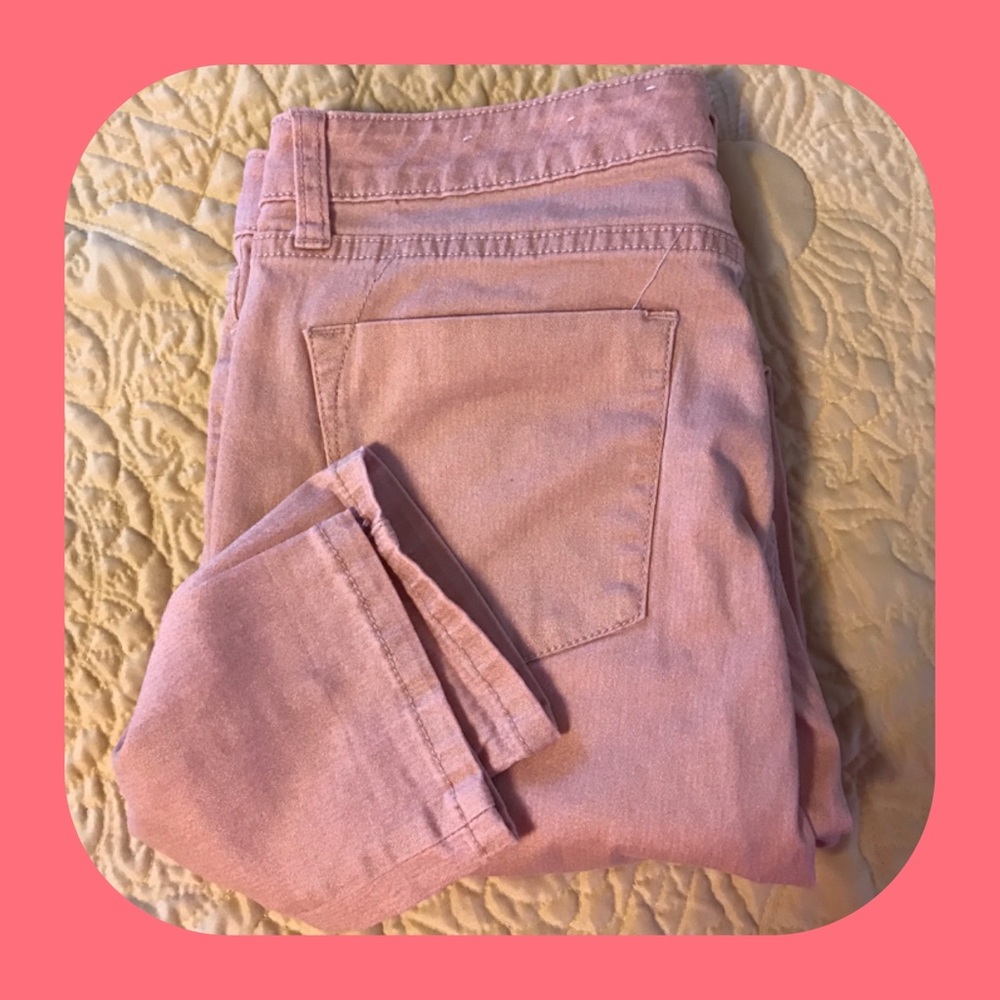 Pink with hint of Metallic Jeans